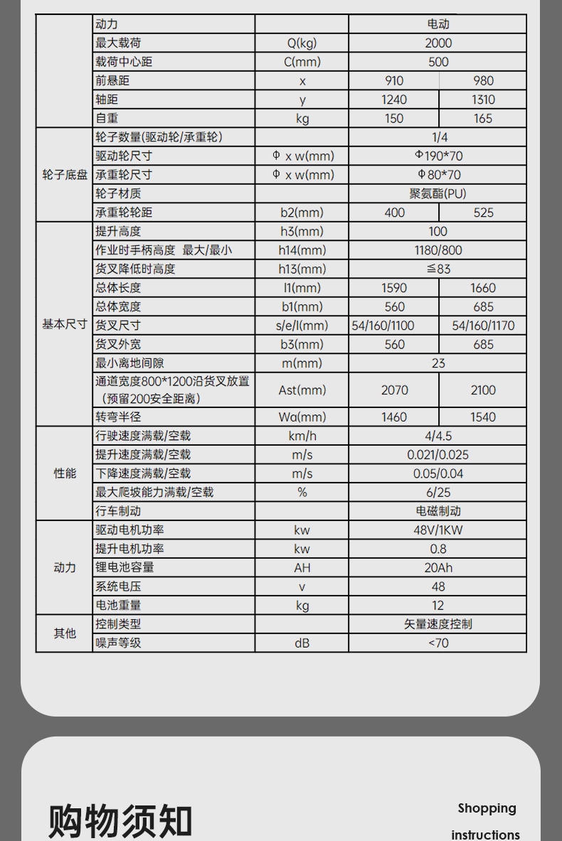揚子全電動2噸搬運車NPT 電動叉車(圖19)